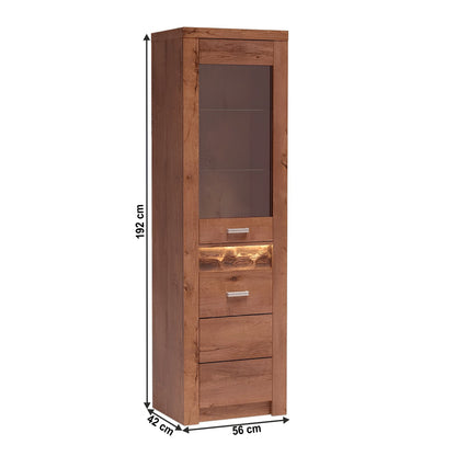 Vitrină, frasin deschis, INFINITY I-04
