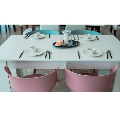 Masă dining, albă, 160x90 cm, TOMY NEW
