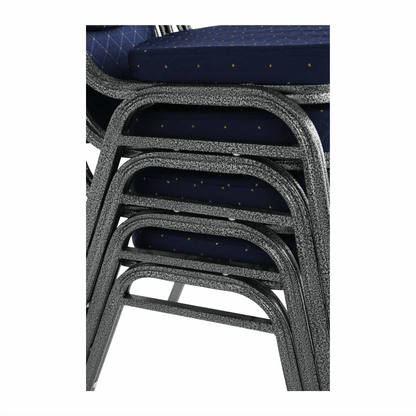 Scaun, rabatabil, textil albastru închis/gri cadru, JEFF 2 NEW