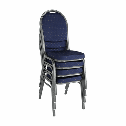 Scaun, rabatabil, textil albastru închis/gri cadru, JEFF 2 NEW