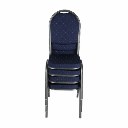 Scaun, rabatabil, textil albastru închis/gri cadru, JEFF 2 NEW
