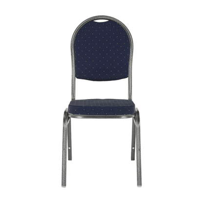 Scaun, rabatabil, textil albastru închis/gri cadru, JEFF 2 NEW