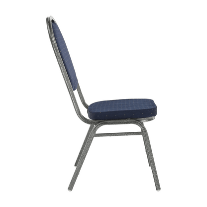 Scaun, rabatabil, textil albastru închis/gri cadru, JEFF 2 NEW