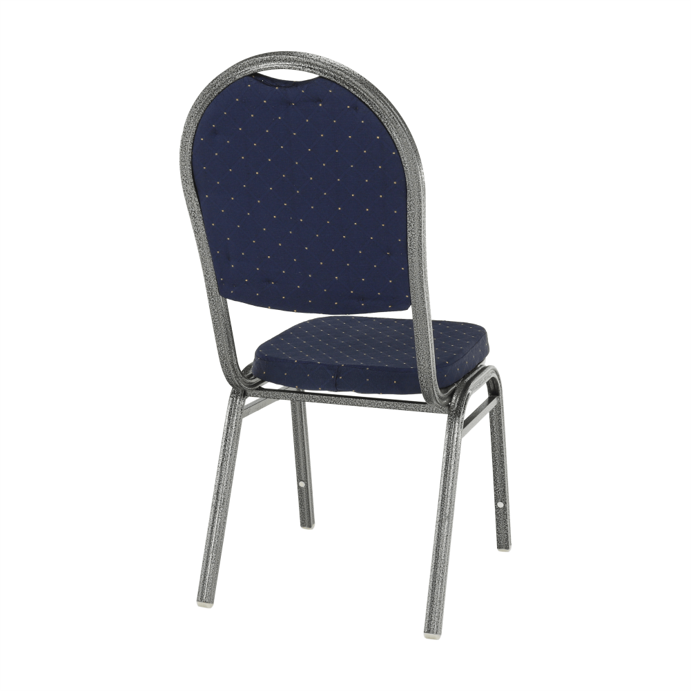 Scaun, rabatabil, textil albastru închis/gri cadru, JEFF 2 NEW