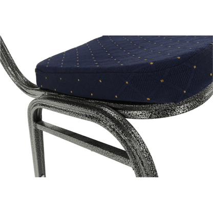 Scaun, rabatabil, textil albastru închis/gri cadru, JEFF 2 NEW