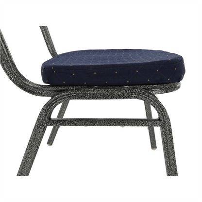 Scaun, rabatabil, textil albastru închis/gri cadru, JEFF 2 NEW
