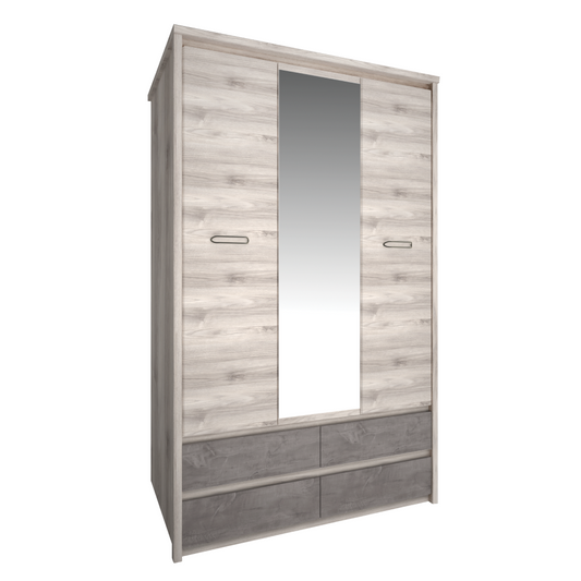 Dulap cu oglindă 3D4S, castan Nairobi / onix, JESI NEW