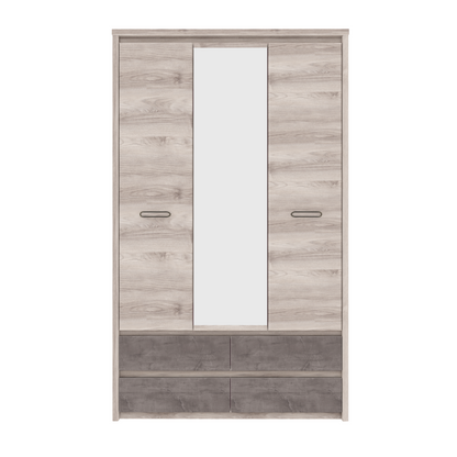 Dulap cu oglindă 3D4S, castan Nairobi / onix, JESI NEW