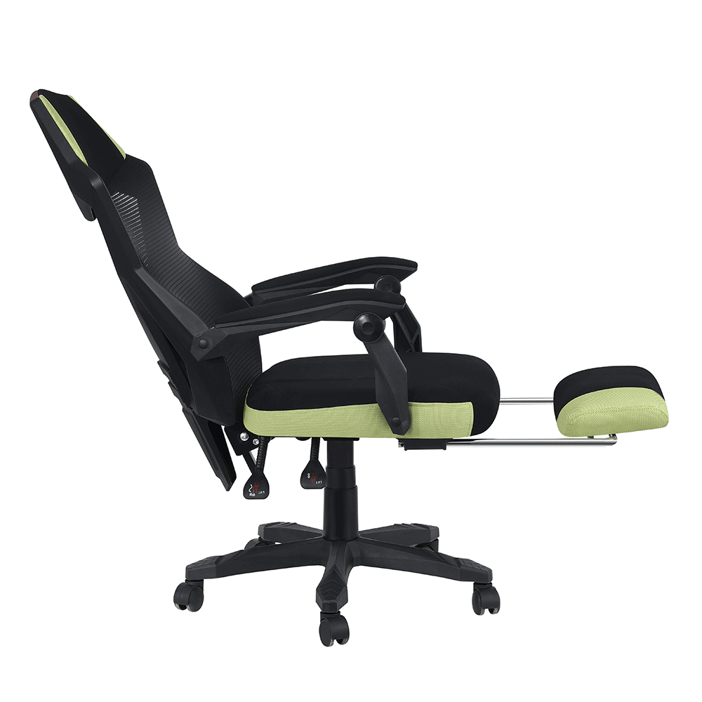 Scaun de birou/joc, negru/verde, JORIK