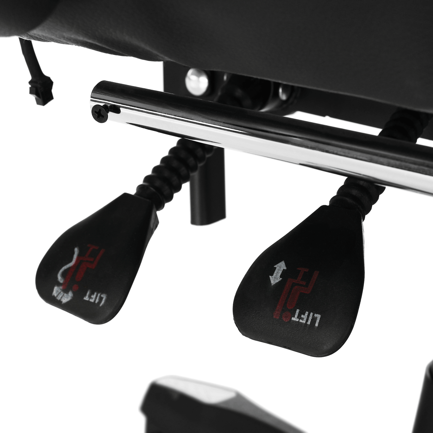 Scaun de birou/joc cu iluminare LED RGB, negru/alb, JOVELA