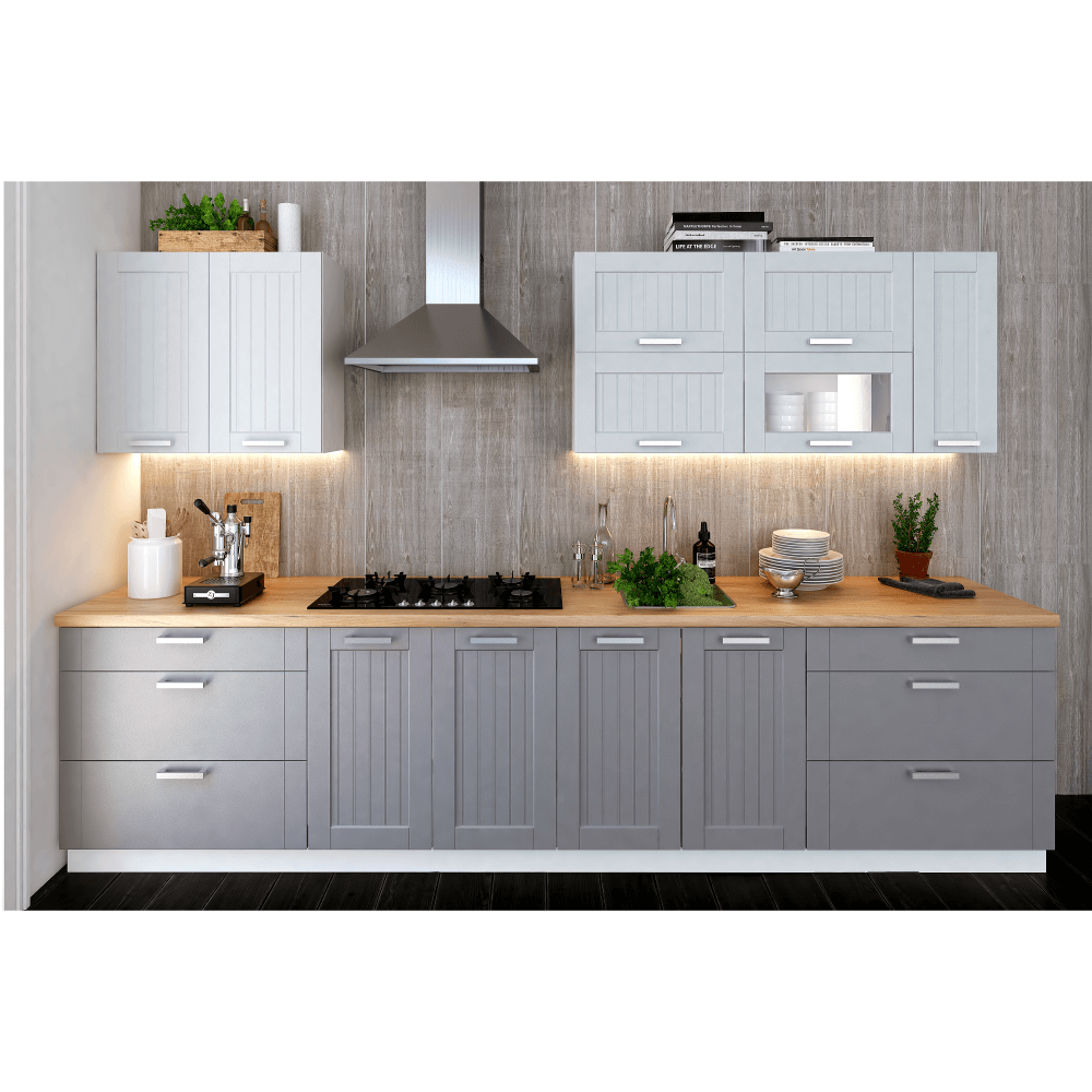 Dulap inferior, gri deschis/alb, JULIA TYP 57