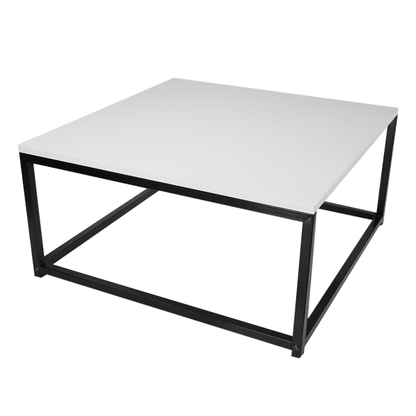 Set de două măsuţe de cafea, alb mat/negru, KASTLER NEW TYP 1