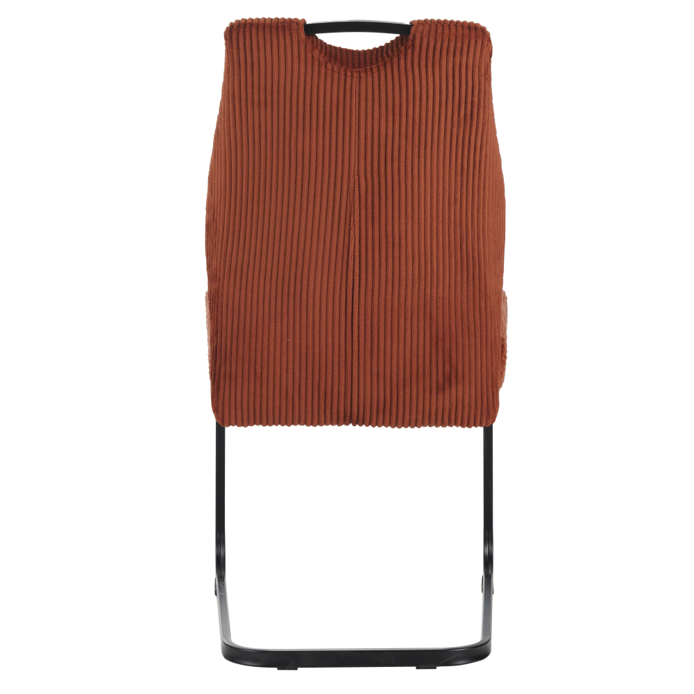 Scaun pentru sufragerie, teracota/negru, KELMA
