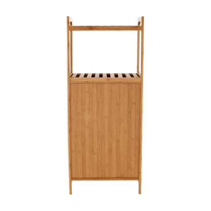 Coş de rufe, bambus natural/gri, KERI NEW