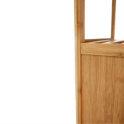 Coş de rufe, bambus natural/gri, KERI NEW