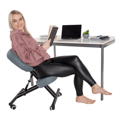 Scaun de îngenunchiere ergonomic, gri deschis / negru, KILIAN