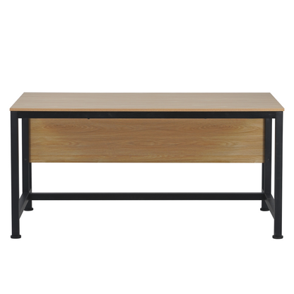 Birou, stejar/negru, 120x80 cm, KILIS NEW