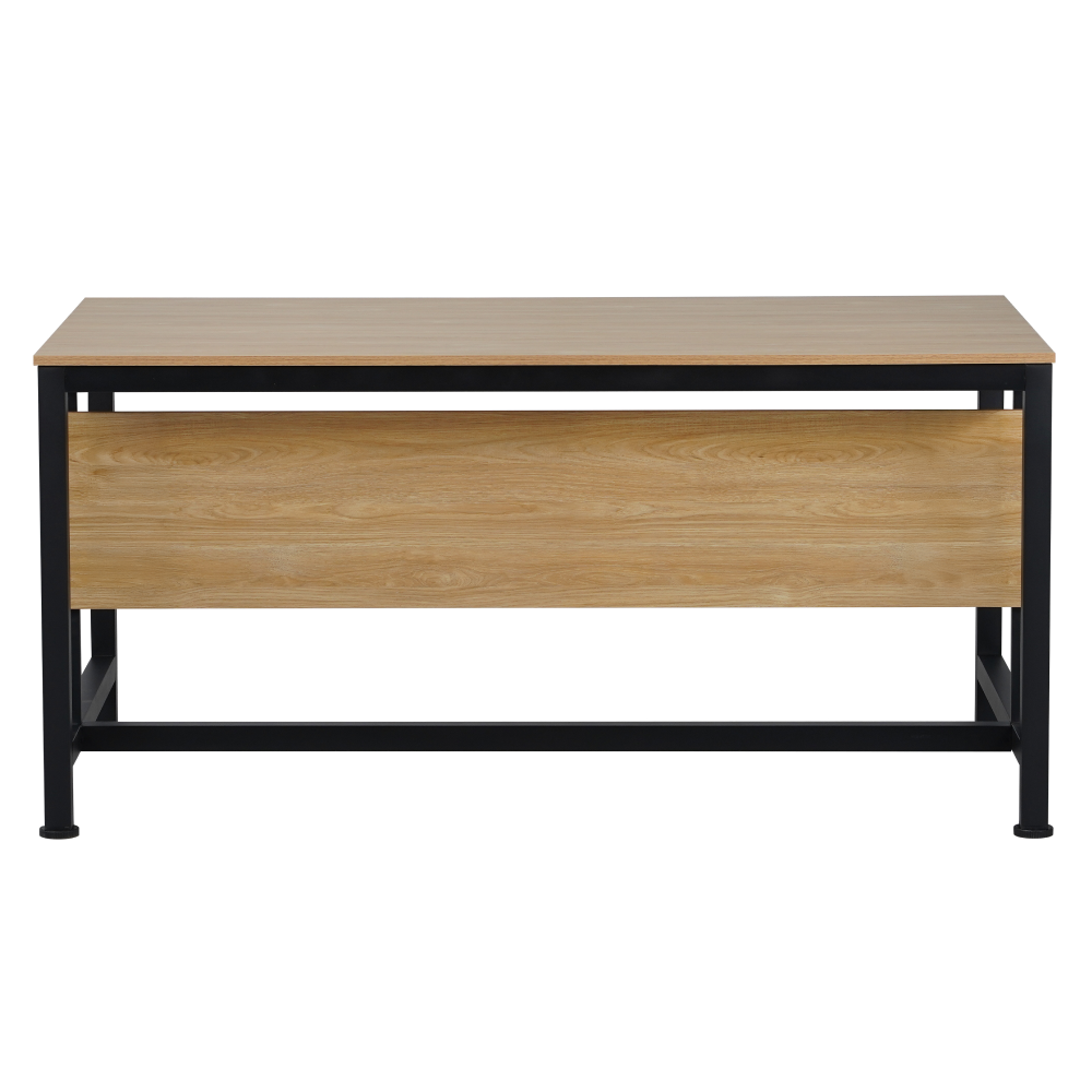 Birou, stejar/negru, 150x80 cm, KILIS NEW