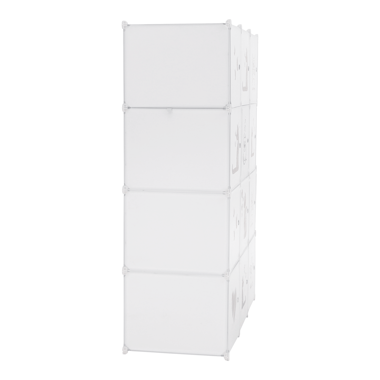 Dulap modular pentru copii, model alb / maro pentru copii, KITARO