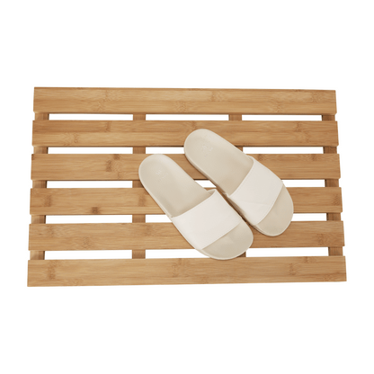 Covor antiderapant pentru baie, bambus natural lăcuit, KLERA