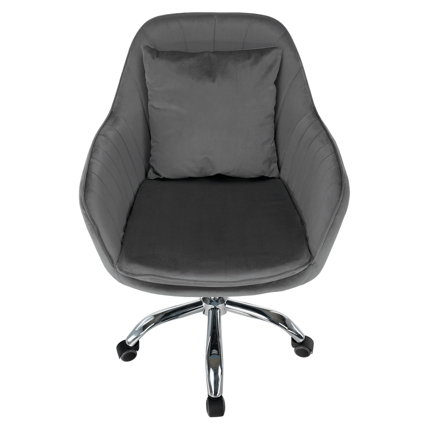 Scaun de birou, ţesătură gri Velvet/crom, KLIAN