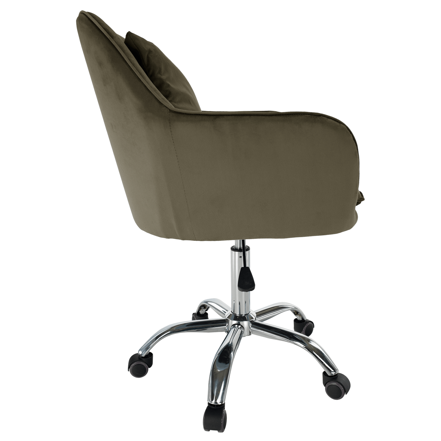 Scaun de birou, gri-maro Taupe ţesătură Velvet/crom, KLIAN