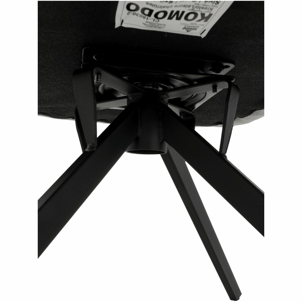 Fotoliu de design rotativ, gri/negru, KOMODO