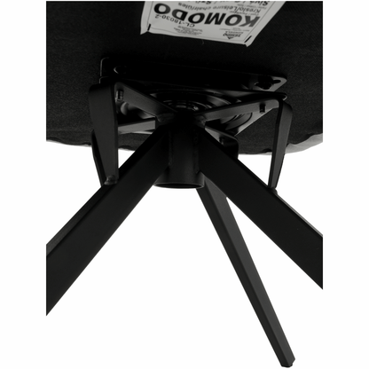 Fotoliu de design rotativ, gri/negru, KOMODO