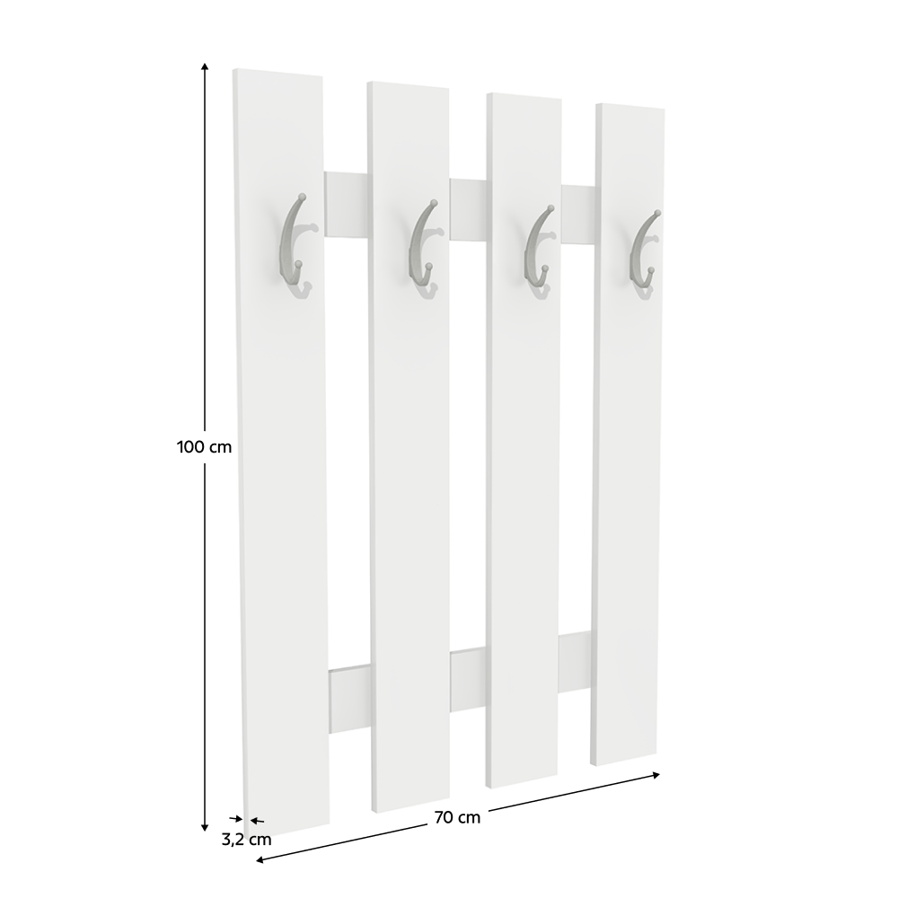 Cuier perete, alb, KORADO NEW KV11