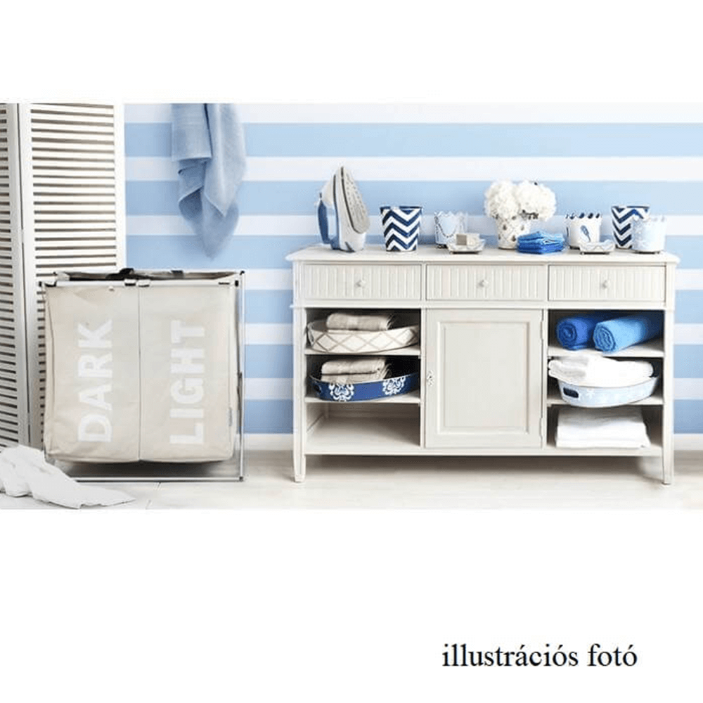 Coş de rufe din pânză, gri-bej, LAUNDRY NEW TYP 3