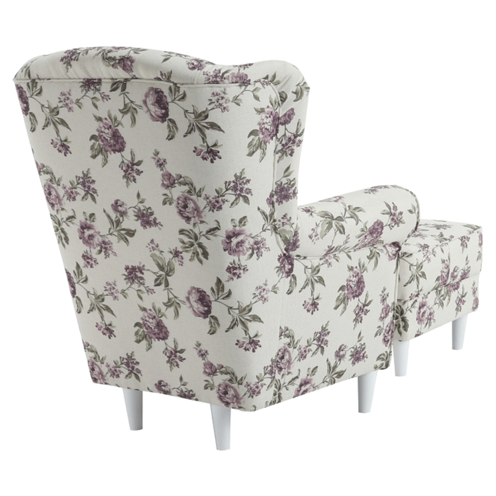 Fotoliu cu taburet, material textil rose 18, ASTRID
