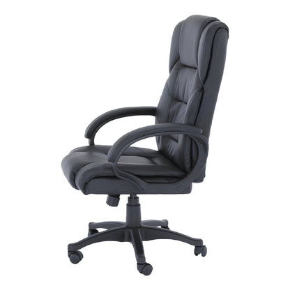 Fotoliu de birou, piele eco neagră, SIEMO NEW