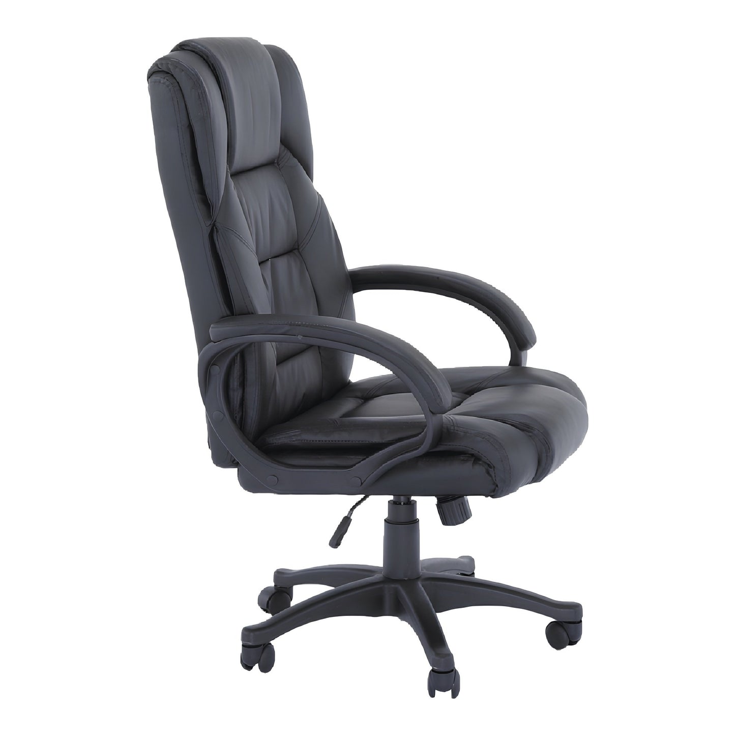 Fotoliu de birou, piele eco neagră, SIEMO NEW