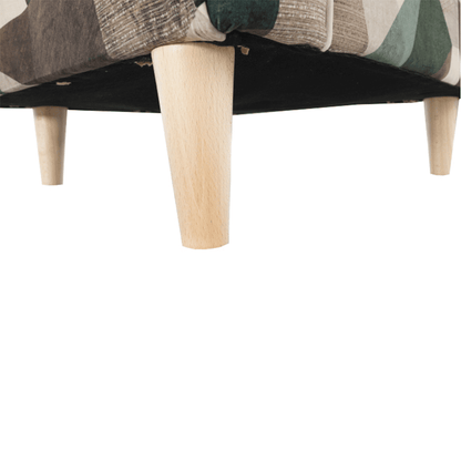 Fotoliu, material maro-verde cu model, CHARLOT