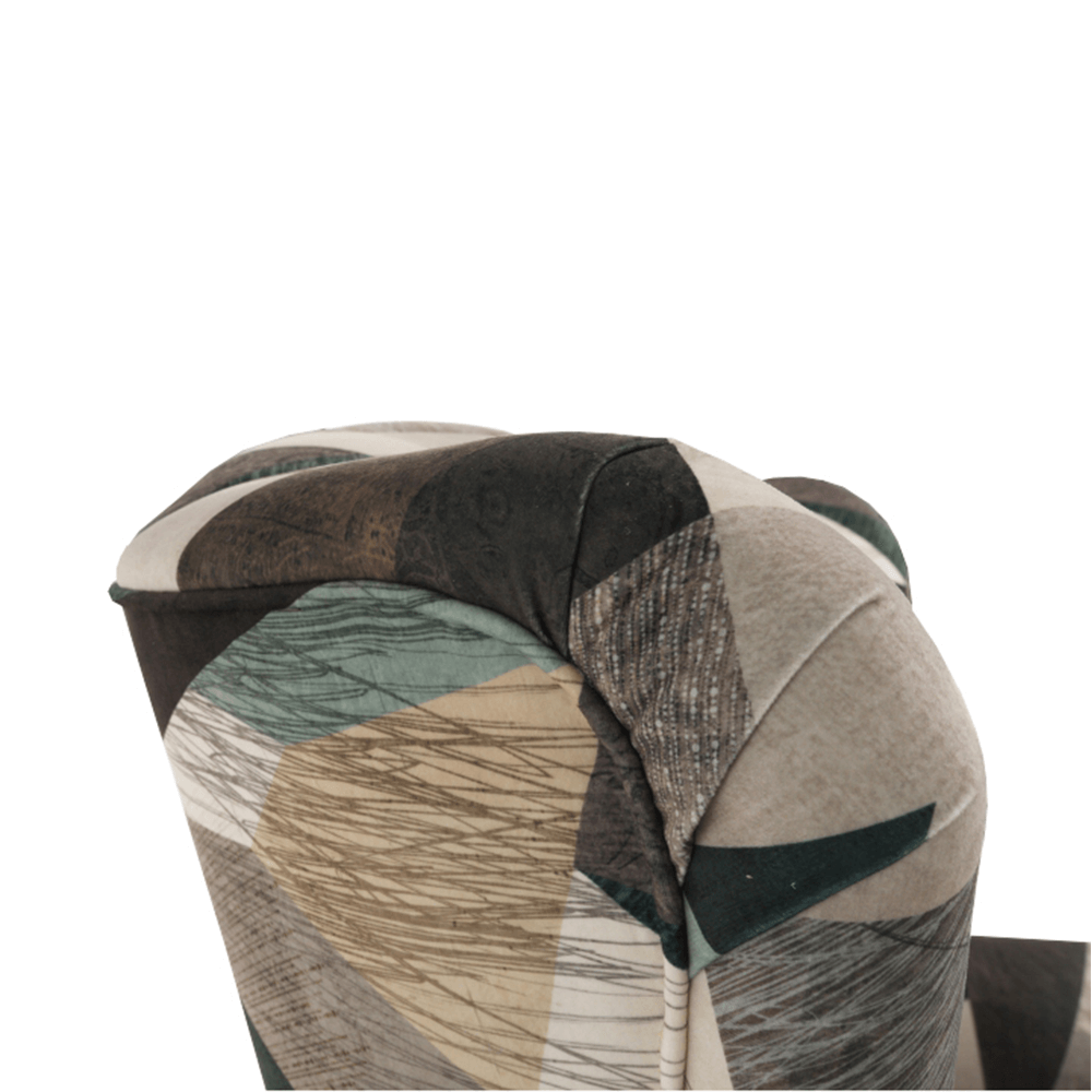 Fotoliu, material maro-verde cu model, CHARLOT