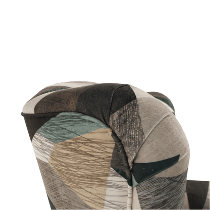 Fotoliu, material maro-verde cu model, CHARLOT