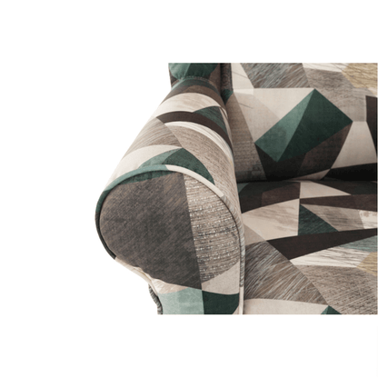 Fotoliu, material maro-verde cu model, CHARLOT