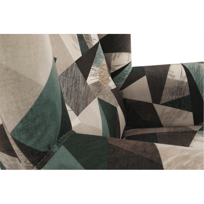 Fotoliu, material maro-verde cu model, CHARLOT