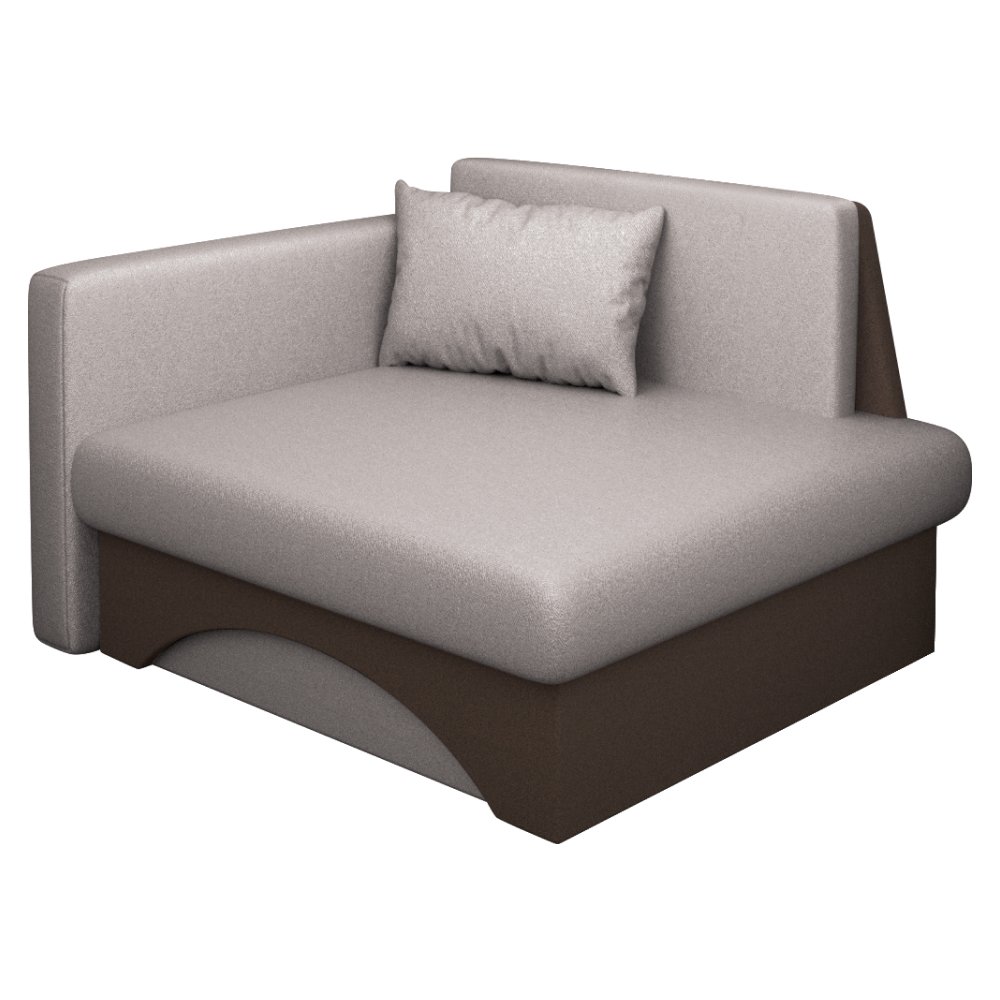 Fotoliu extensibil, bej-gri Taupe/maro,  KUBOŠ NEW UNI