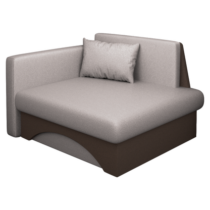 Fotoliu extensibil, bej-gri Taupe/maro,  KUBOŠ NEW UNI