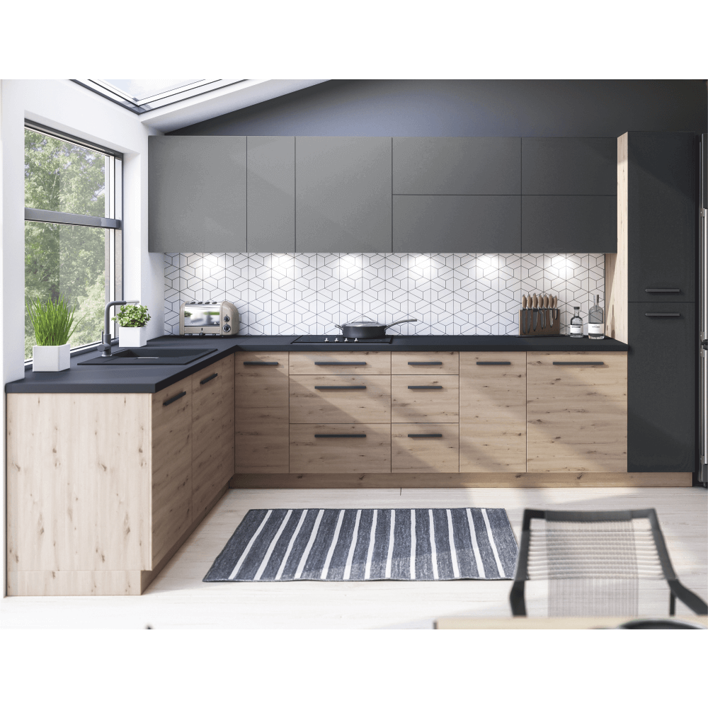Dulap superior, stejar artizanal / gri mat, LANGEN G60N