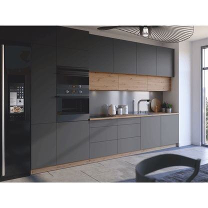 Dulap superior, stejar artizanal / gri mat, universal, LANGEN G60