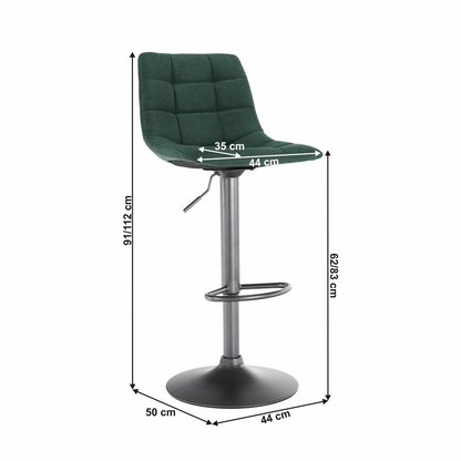 Scaun de bar, verde / negru, LAHELA