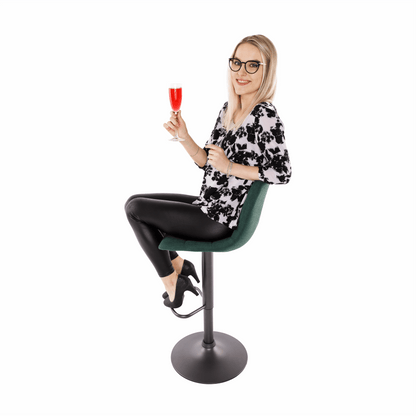 Scaun de bar, verde / negru, LAHELA