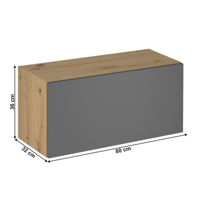 Dulap superior, stejar artizanal / gri mat, LANGEN G80K