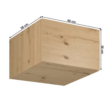 Dulap superior, stejar artizanal, LANGEN N60