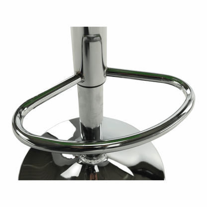 Scaun de bar, piele ecologică alb/crom LARIA NEW