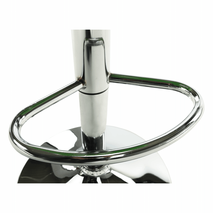 Scaun de bar, piele eco neagră/crom, LARIA NEW