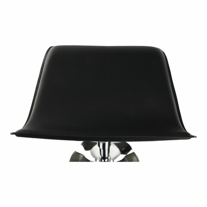 Scaun de bar, piele eco neagră/crom, LARIA NEW