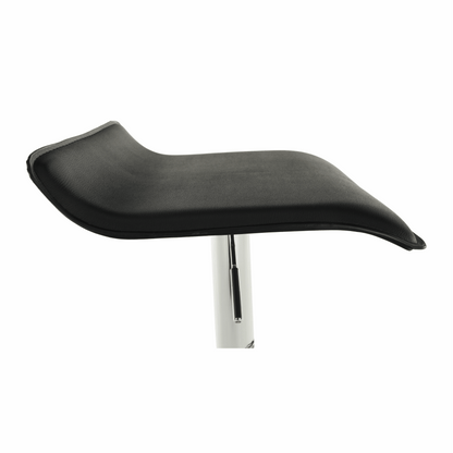 Scaun de bar, piele eco neagră/crom, LARIA NEW